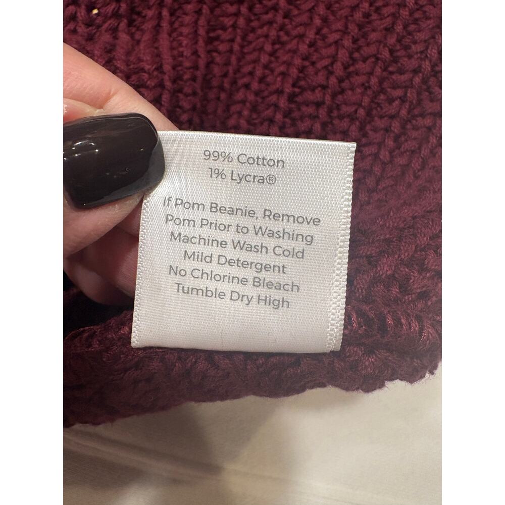 Love Your Melon Cuffed Knit Hat - Maroon - Picture 6 of 6